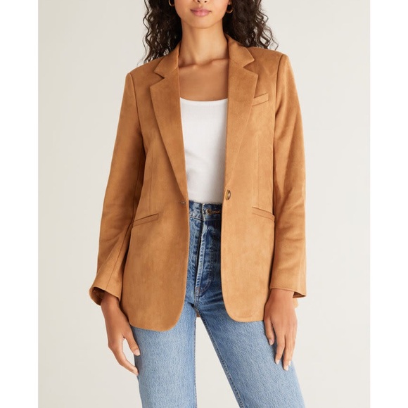 Z Supply Sandelle Faux Suede Blazer Size XS - Picture 2 of 6